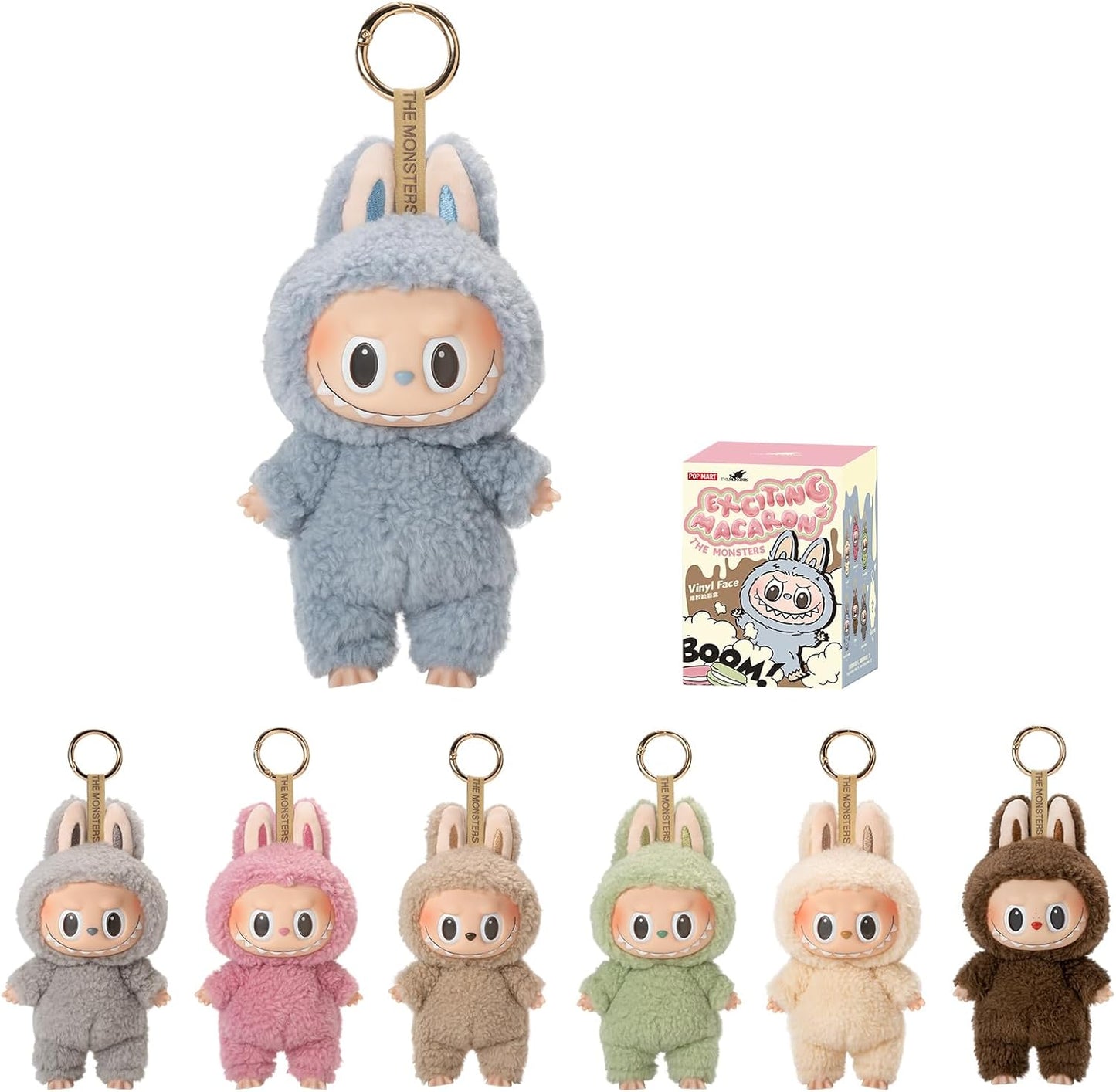 Pop Mart Labubu The Monsters Tasty Macarons Chestnut Cocoa Vinyl Plush Pendant